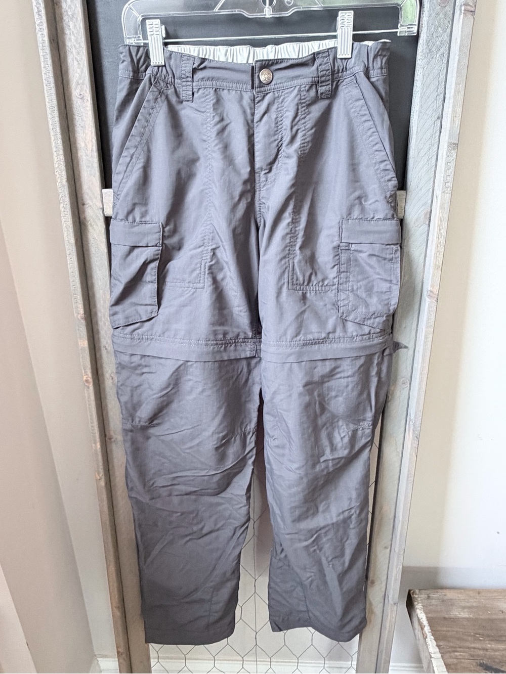 REI Women's 2 Petite Co-Op Convertible Hiking Utility Outdoor Pants in Gray UPF - Picture 2 of 9